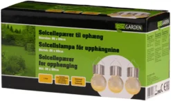 Solcellepære glas/metal Ø6 cm 3-pk. - Garden®