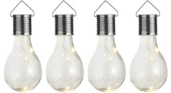 Solcellepærer plast Ø7,5 cm 4-pk. - Garden®