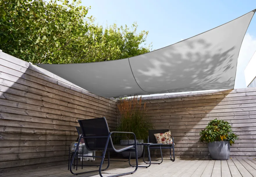 Solsejl Alba firkantet 3,6 x 3,6 meter - Sunlife®