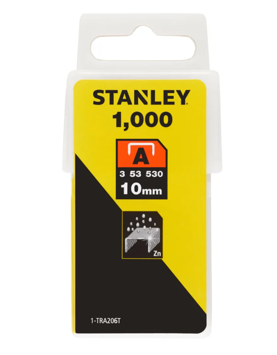 Stanley hæfteklammer type A 10 mm 1000 stk.