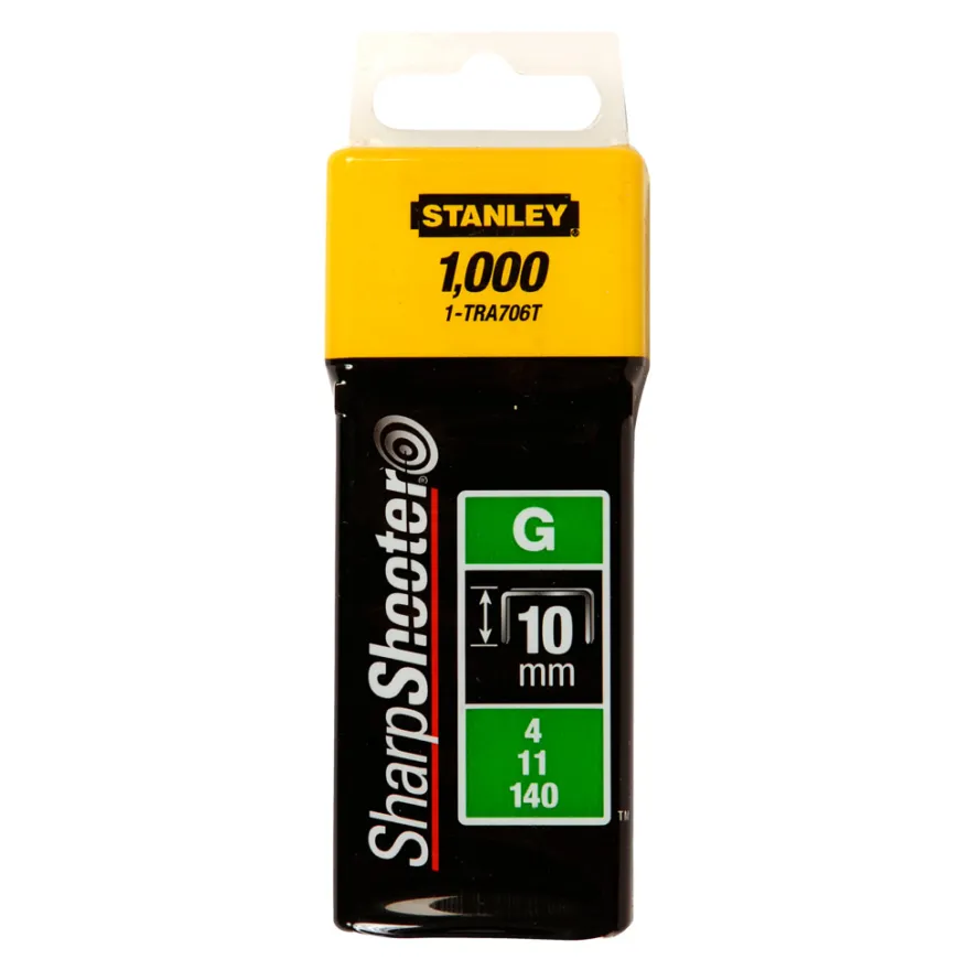 Stanley hæfteklammer type G 10 mm 1000 stk.