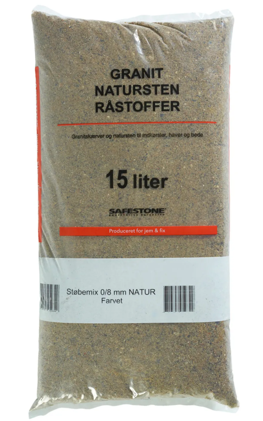 Støbemix 15 liter 0/8 mm - Safestone