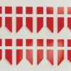 Stickers flag dannebrog 3 ark