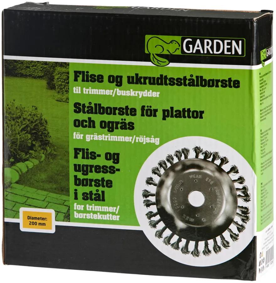 Stålbørste Ø200 mm - Garden®