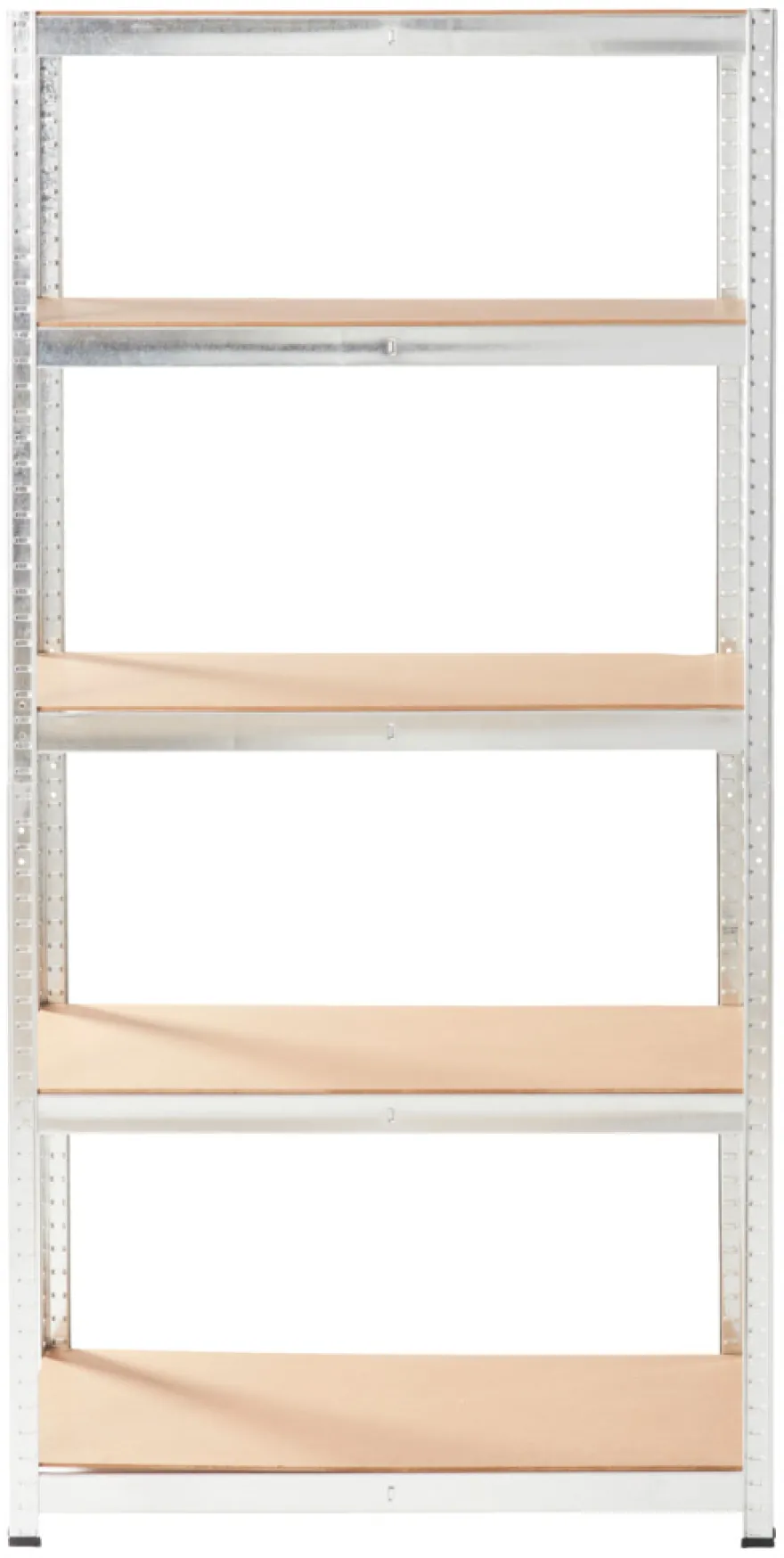 Stålreol galv. m/5 hylder - 90 x 180 x 45 cm