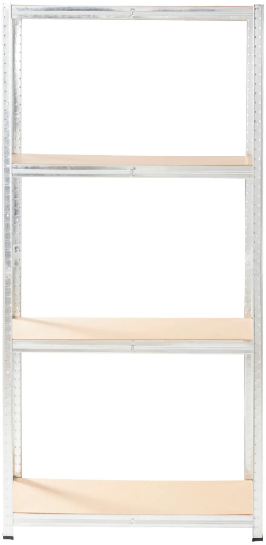 Stålreol galv. m/4 hylder - 90 x 190 x 40 cm