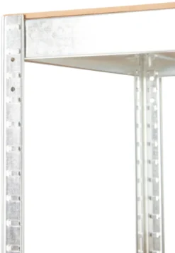 Stålreol galv. m/5 hylder - 120 x 180 x 45 cm
