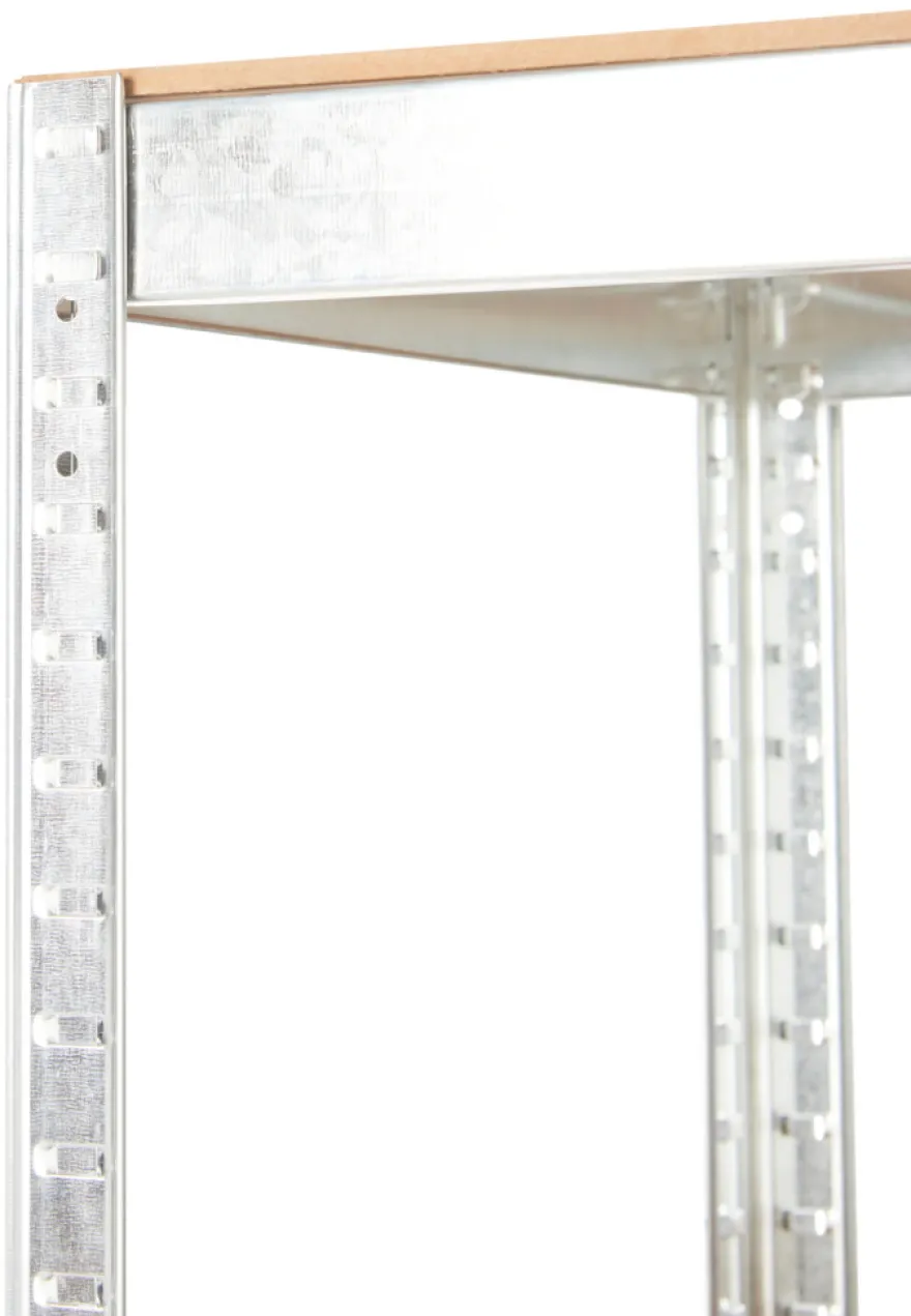Stålreol galv. m/5 hylder - 120 x 180 x 45 cm