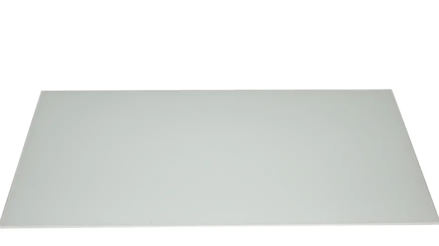 Stænkplade hvid glas firkantet 80 x 40 cm