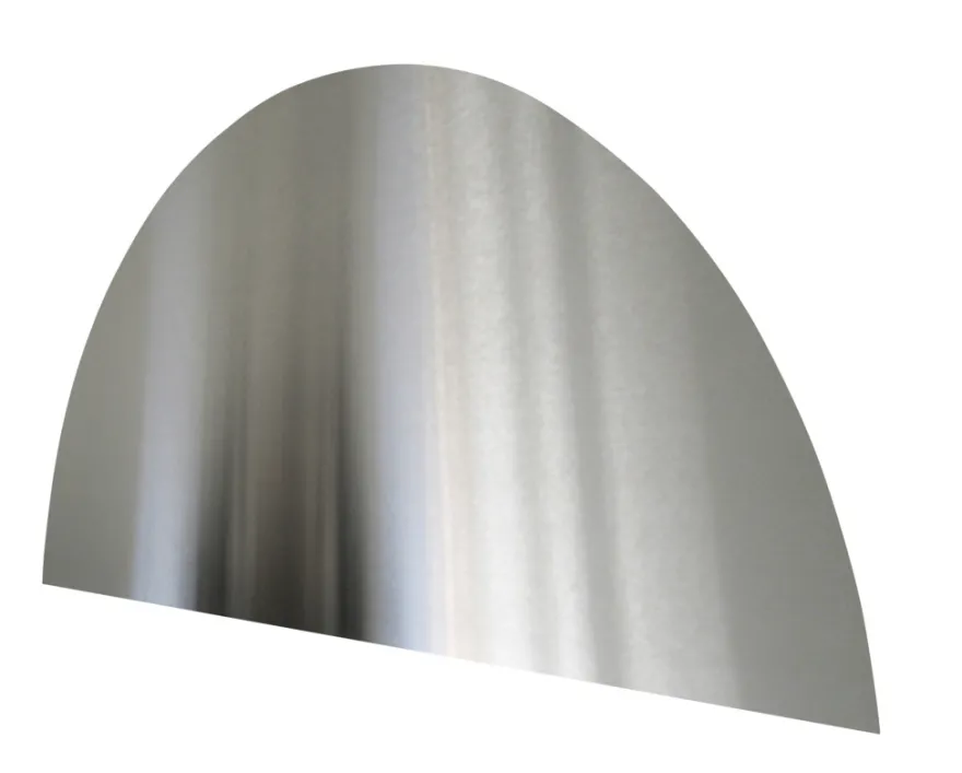 Stænkplade stål buet 90 x 45 cm