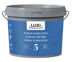 Strukturmaling 5 hvid 4,5 liter - LUXI®