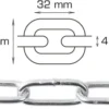 Svejst langleddet kæde 4 mm x 5 meter