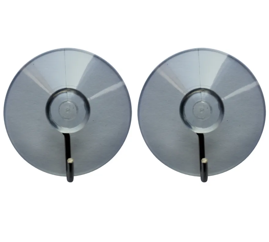 TARGET® sugekopkrog transparent/krom 2 stk.