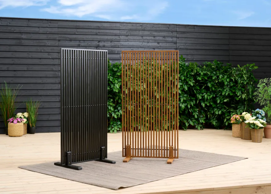 Terrasseafskærmning New York sort akacie - Sunlife®