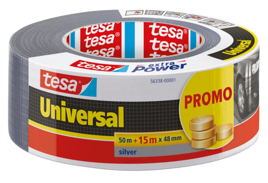 tesa® gaffatape sølv 48 mm x 65 meter