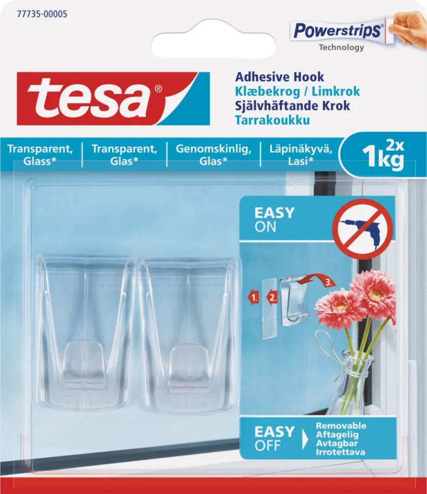 tesa® klæbekrog til glas 1 kg - 2 stk.