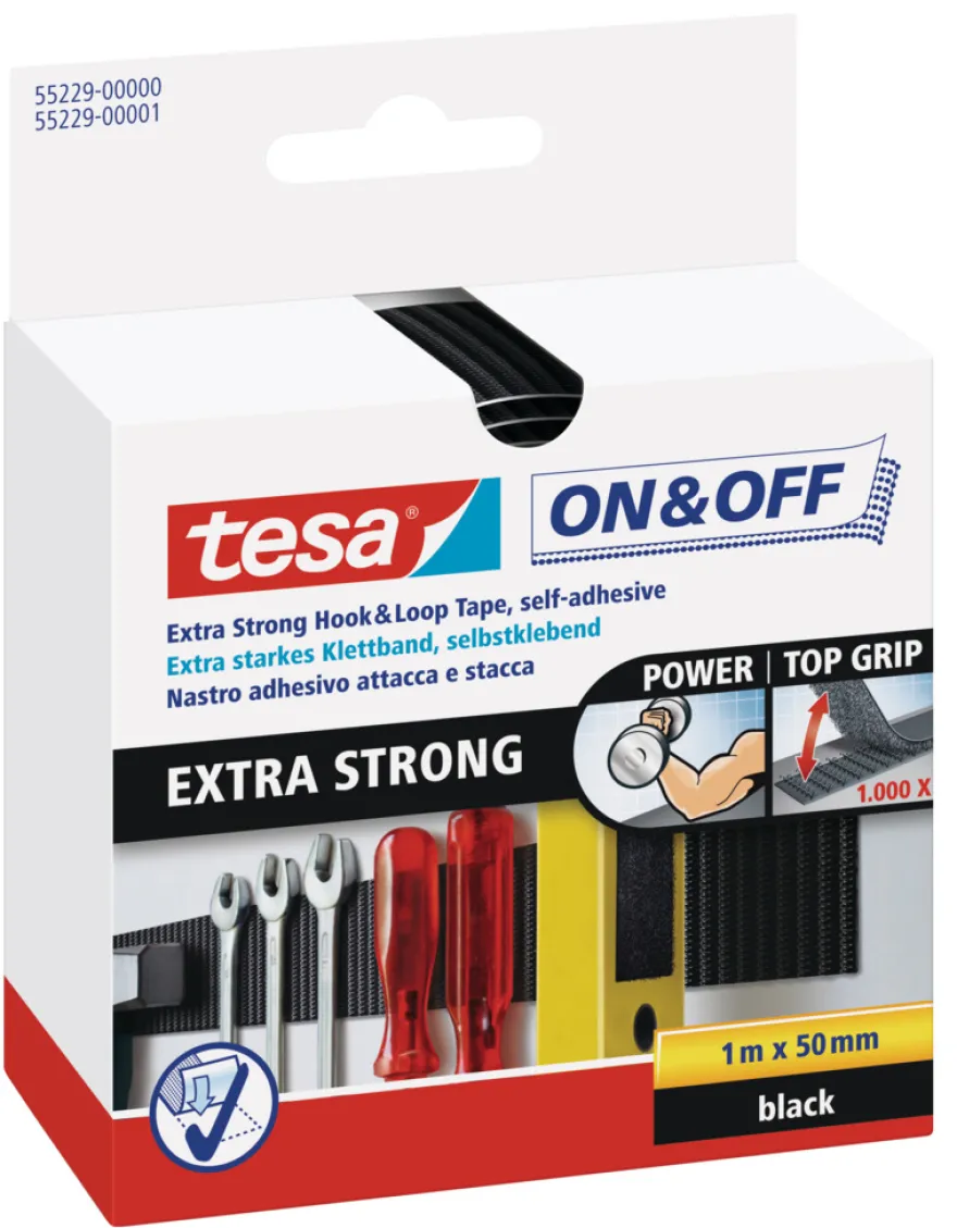 tesa® On & Off Ekstra Stærk burretape 1 meter
