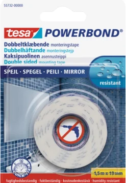 tesa® Powerbond Spejl monteringstape 19 mm x 1,5 meter