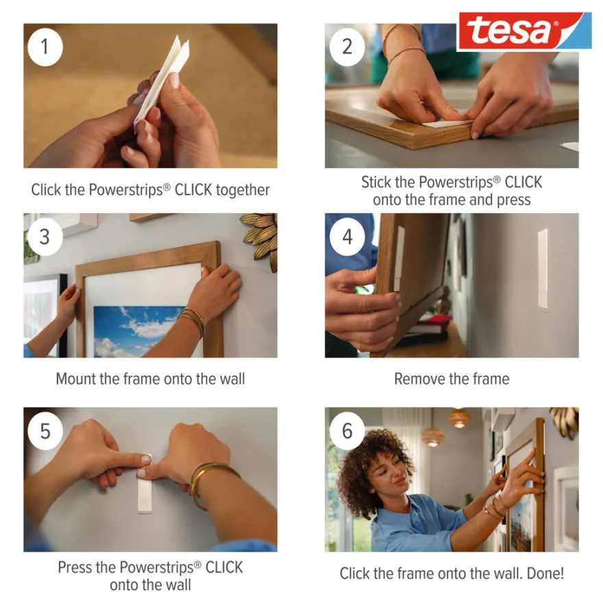 tesa® Powerstrips Click Medium 4 par
