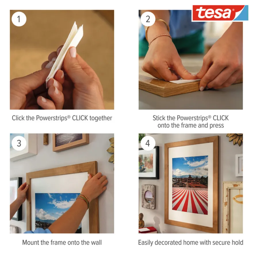 tesa® Powerstrips Click Multi Medium/Large 14 par