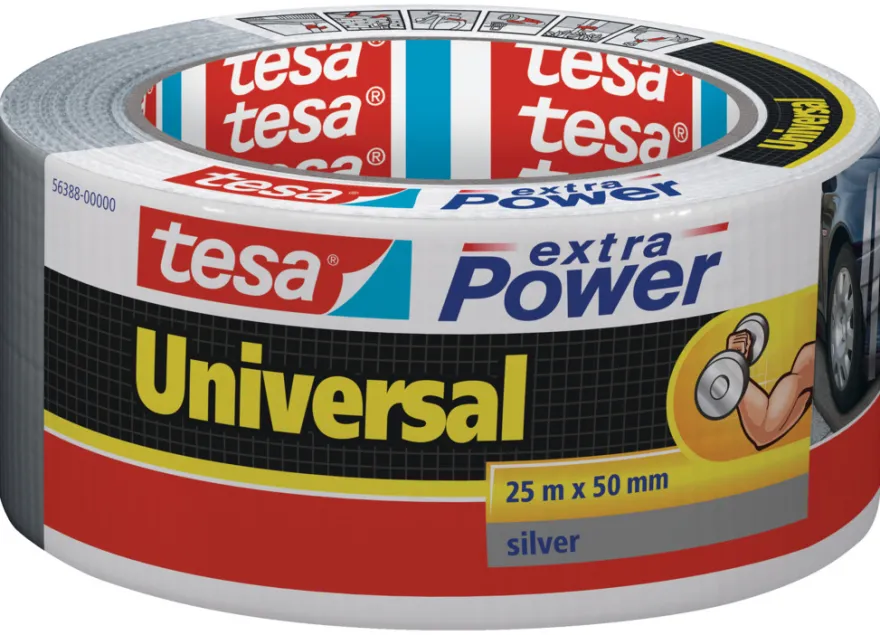 tesa® Universal gaffatape sølv 50 mm x 25 meter