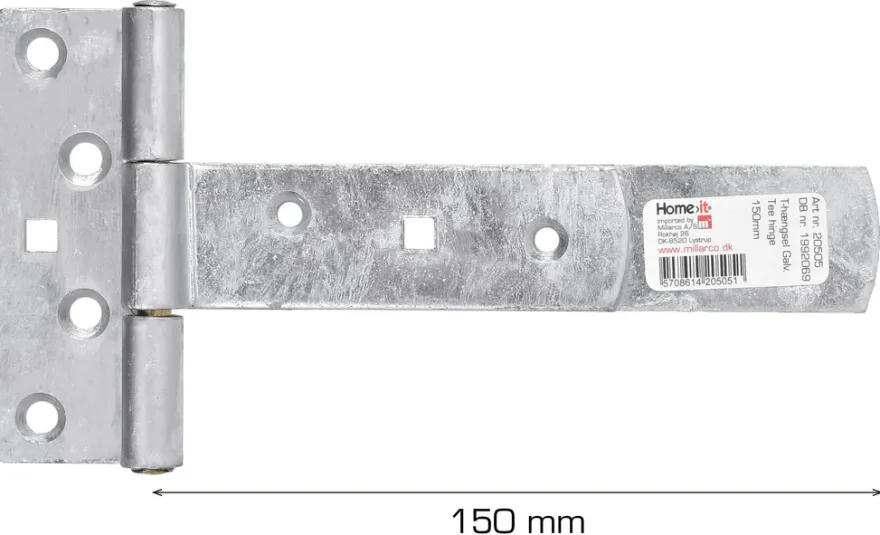 T-hængsel 150 mm galvaniseret