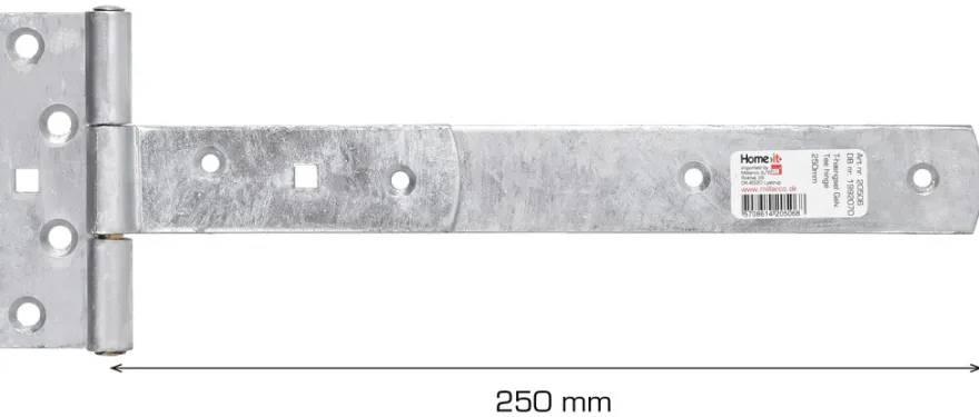 T-hængsel 250 mm galvaniseret