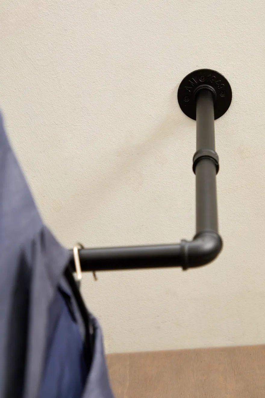 Tøjstativ til væg/loft Ø25 mm sort