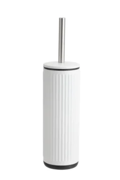 Toiletbørste m/riller rund hvid Ø9 x 38 cm - REN
