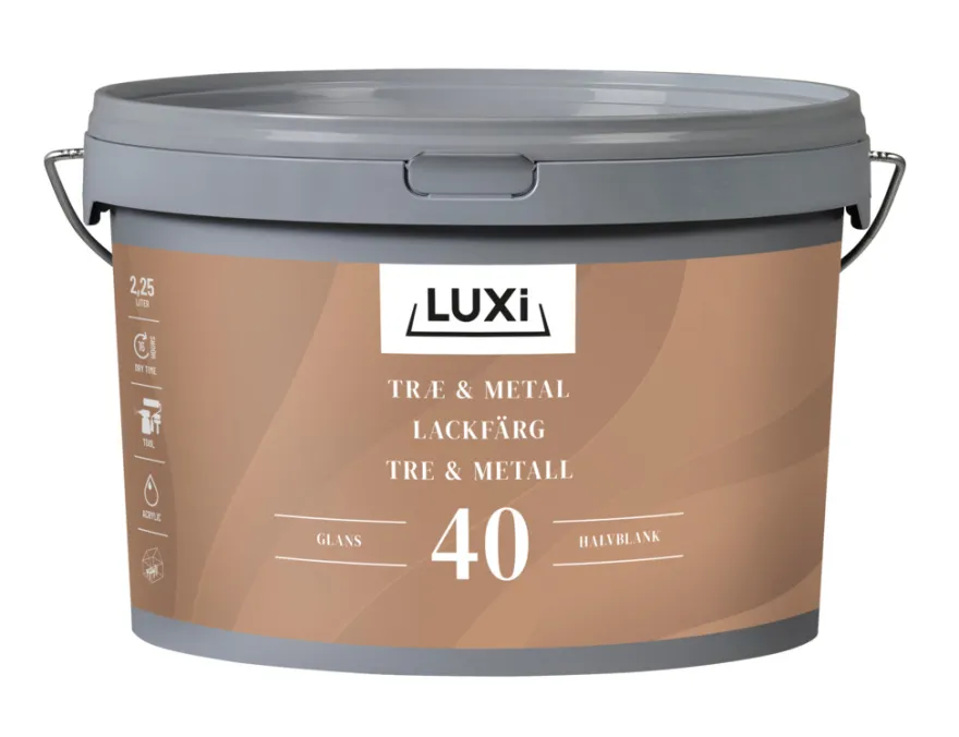 Træ & Metal 40 renhvid (RAL 9010) 2,25 liter - LUXI®