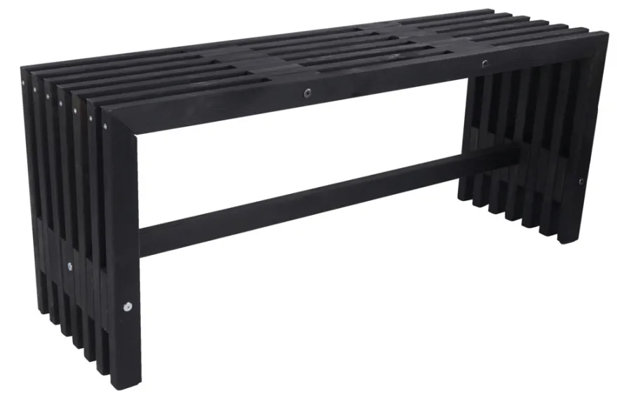 Trallebænk Atlanta sort 110 x 32,5 cm - Sunlife®
