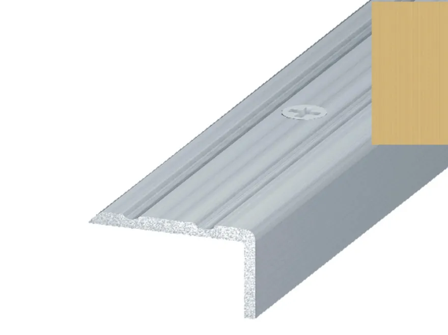 Trappeprofil mat guld 20 x 25 x 900 mm