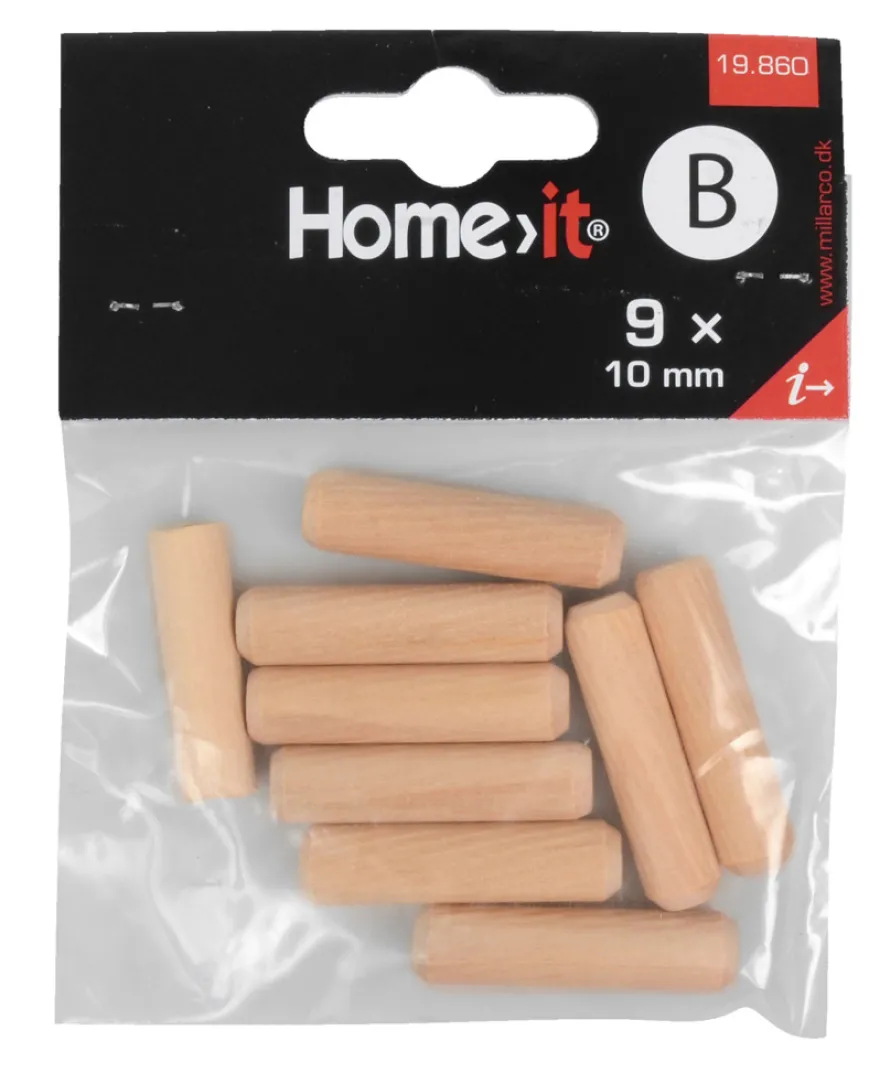 Trædyvler 10 x 40 mm 9 stk.