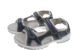 Trekkingsandaler dame denimfarvet læder str. 37