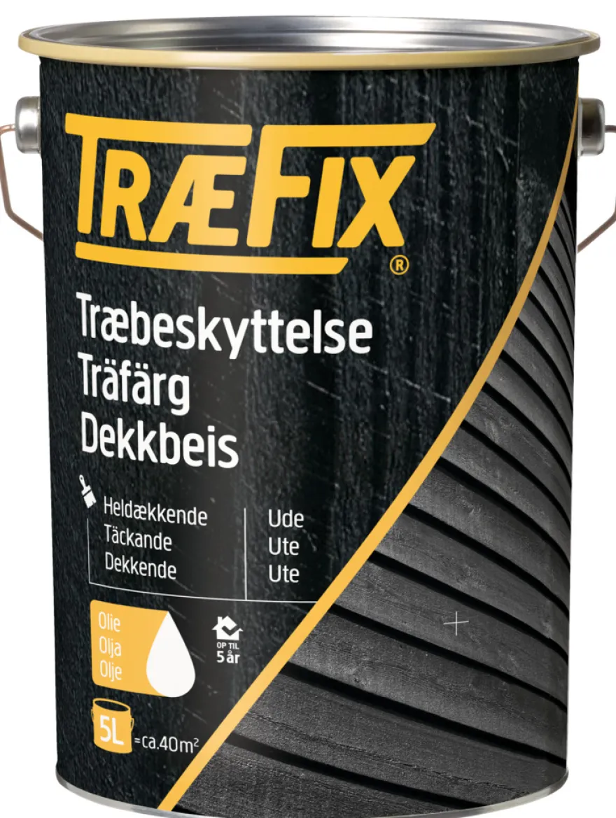 TræFix® træbeskyttelse heldækkende renhvid 5 l