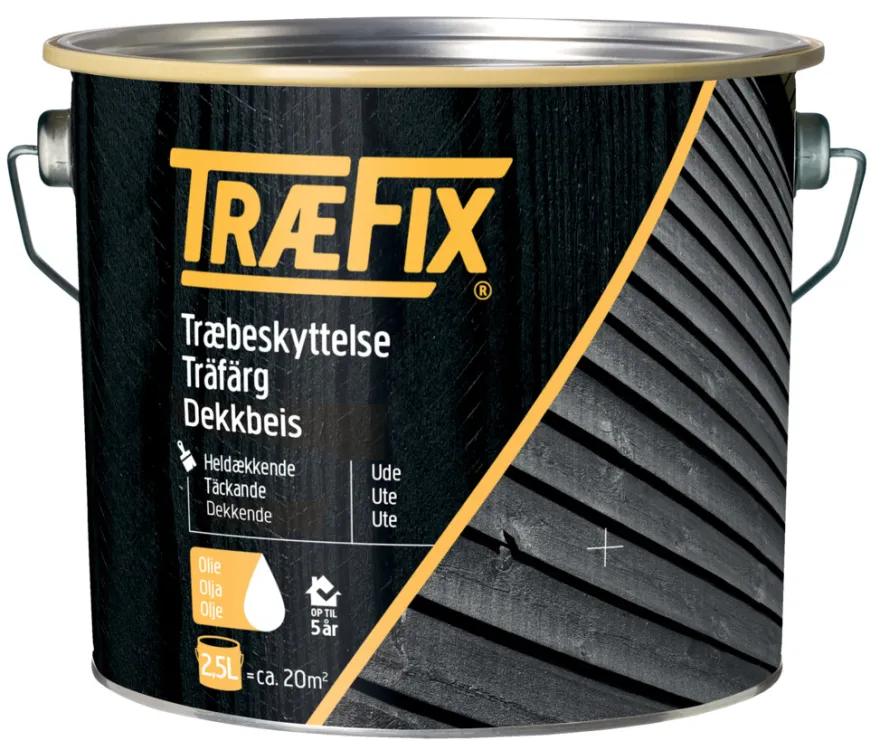 TræFix® træbeskyttelse heldækkende hvid 2,5 l