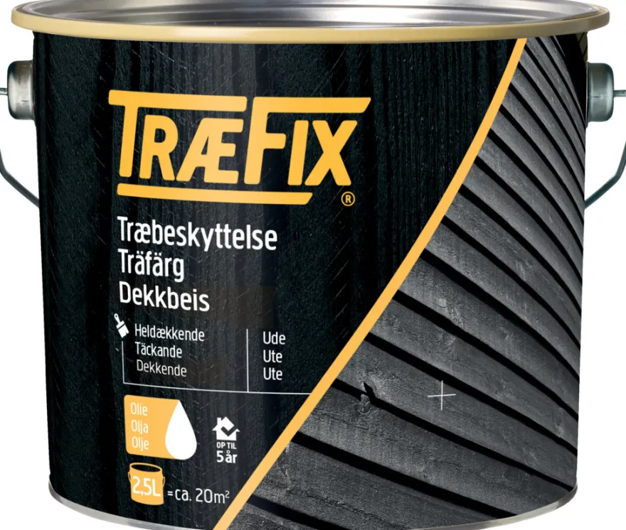 TræFix® træbeskyttelse heldækkende grøn umbra 2,5 liter
