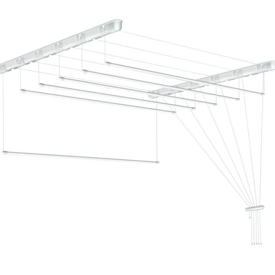 Tørrestativ m/snoretræk lofthængt 150 x 51 cm
