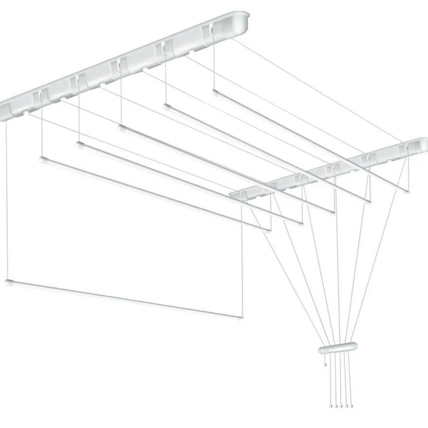Tørrestativ m/snoretræk lofthængt 150 x 51 cm