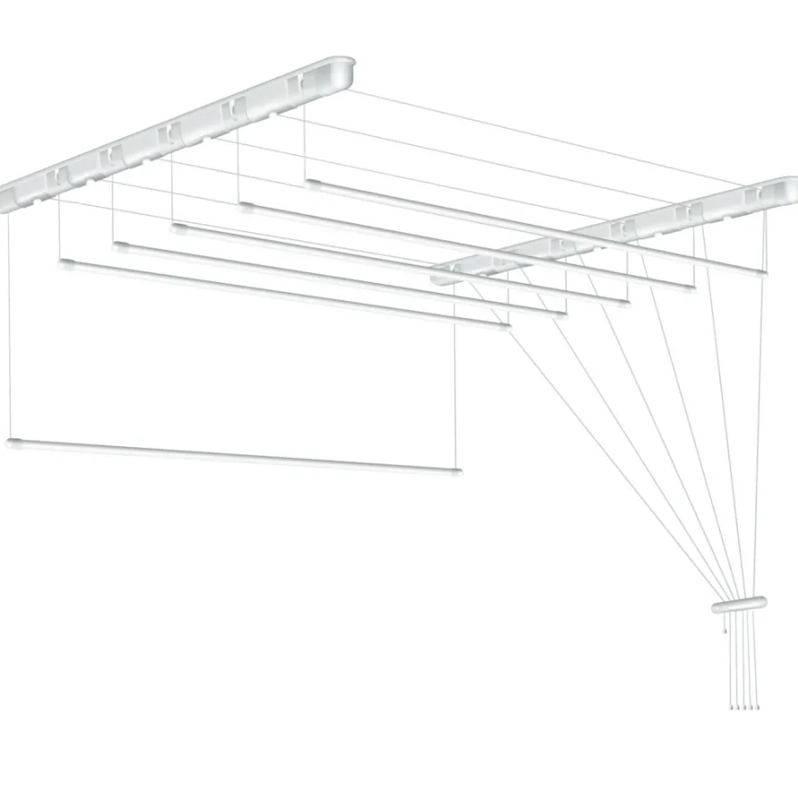 Tørrestativ m/snoretræk lofthængt 120 x 51 cm