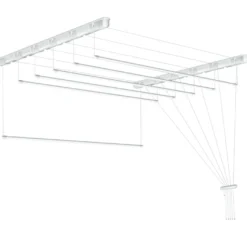 Tørrestativ m/snoretræk lofthængt 90 x 51 cm