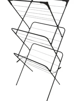 Tørrestativ sort 62 × 50 × 138 cm