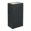 Udendørs væglampe LED aluminium/glas sort
