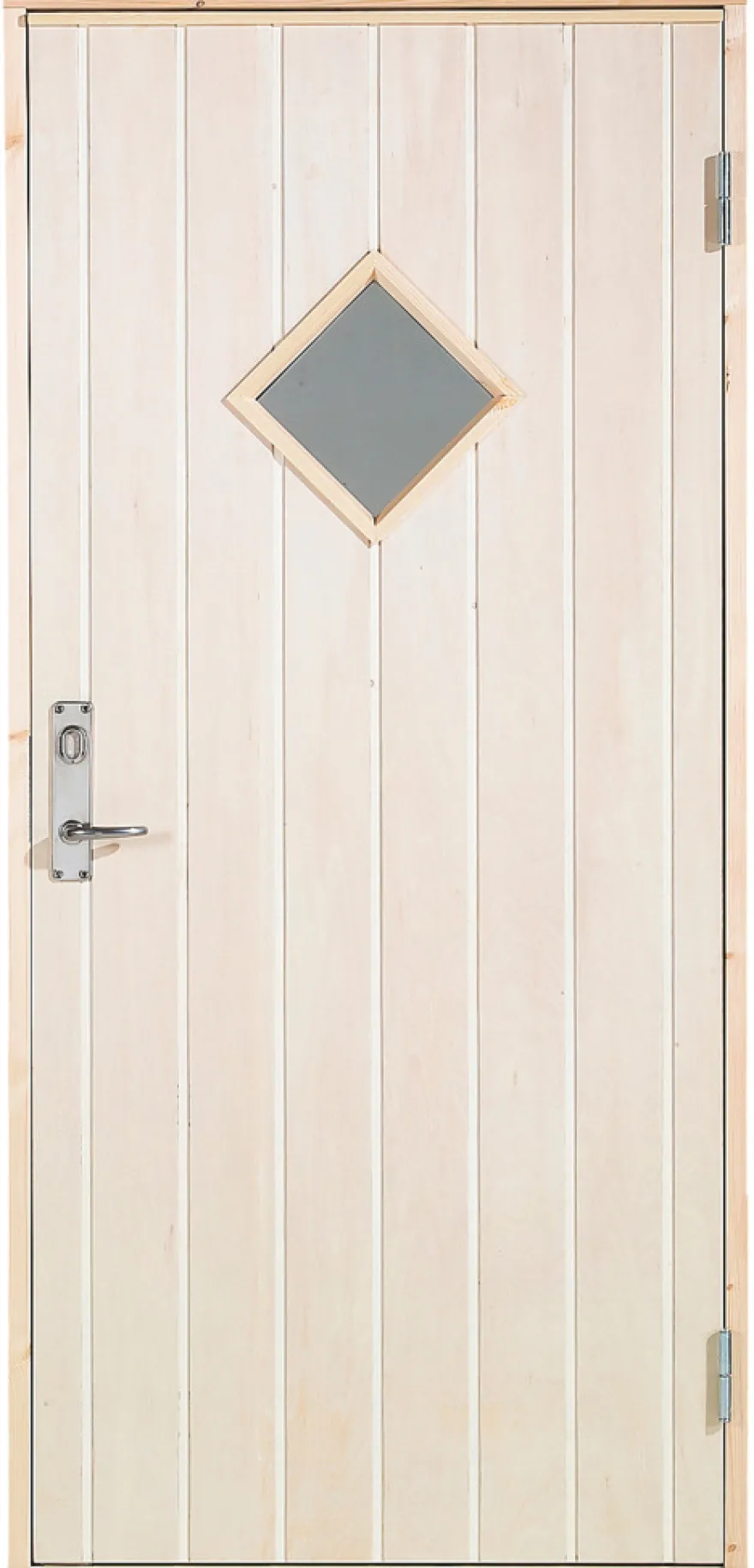 Udhusdør m/rude højrehængt 94,8 x 205 cm