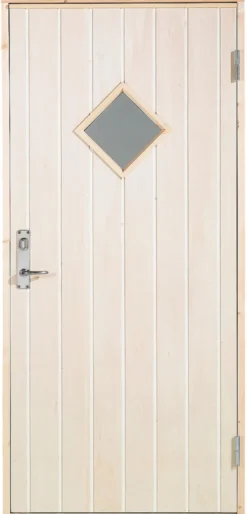 Udhusdør m/rude venstrehængt 94,8 x 205 cm