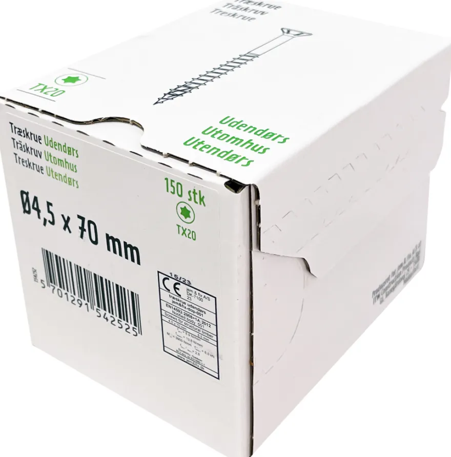 Universalskrue Basic 4,5 x 70 mm 150 stk.