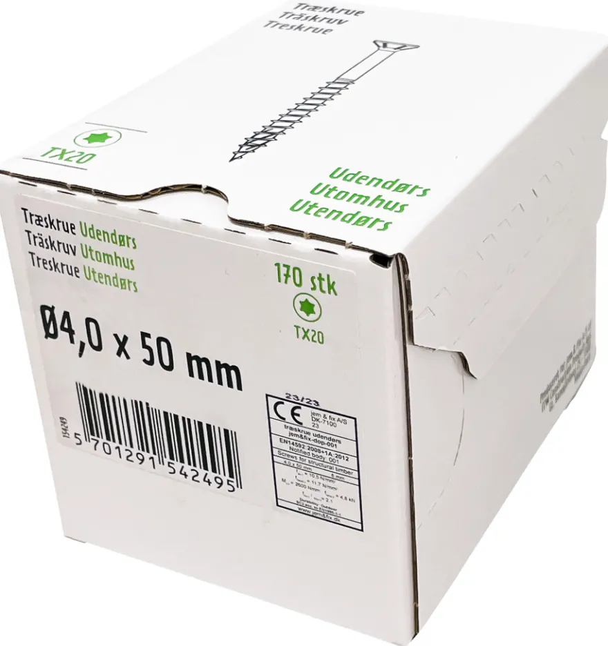 Universalskrue Basic 4,0 x 50 mm 170 stk.