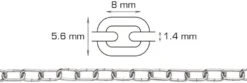 Urkæde Ø1,4 mm x 2 meter