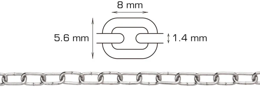 Urkæde Ø1,4 mm x 2 meter