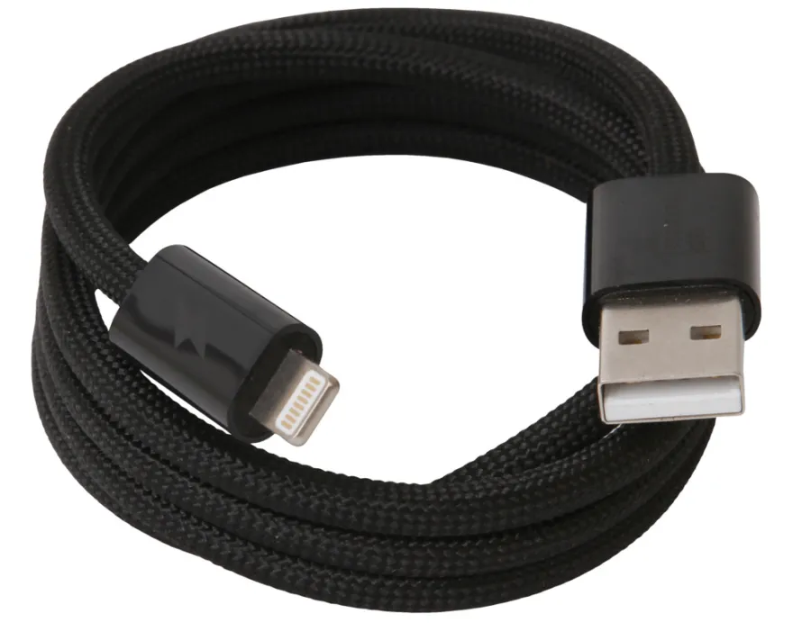 USB-A til lightning magnetisk kabel 1 meter sort